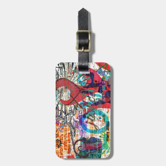 Graffiti-Gerechtigkeit Gepäckanhänger (Vorderseite vertikal)