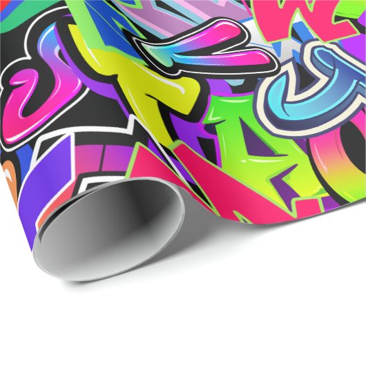 Graffiti Geschenkpapier (Rolleneckpunkt)