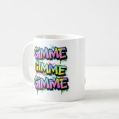 Graffiti Gimme Typografie Kaffeetasse (Vorderseite Links)