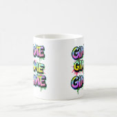 Graffiti Gimme Typografie Kaffeetasse (Mittel)