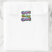 Graffiti Gimme Typografie Quadratischer Aufkleber (Tasche)