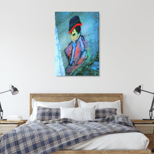 Graffiti Girl eingepackte Leinwand (Insitu (Schlafzimmer))