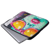 Graffiti Girl Pop Street Artistin Laptopschutzhülle (Vorne Knopf)