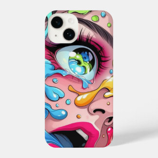 Graffiti girlish iPhone 14 Slim Fit Case, Glossy iPhone 14 Hülle
