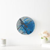 Graffiti-Gitarre Runde Wanduhr (Zuhause)