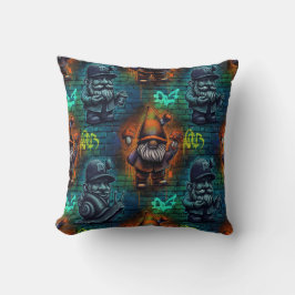 Graffiti Gnome Throw Pillow Kissen