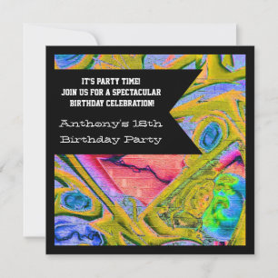 Graffiti Gothic Web Geburtstagseinladung Einladung