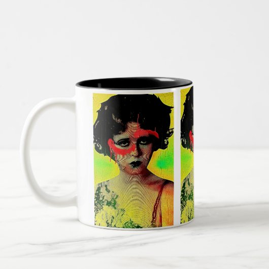 Graffiti-Göttin Zweifarbige Tasse (Links)