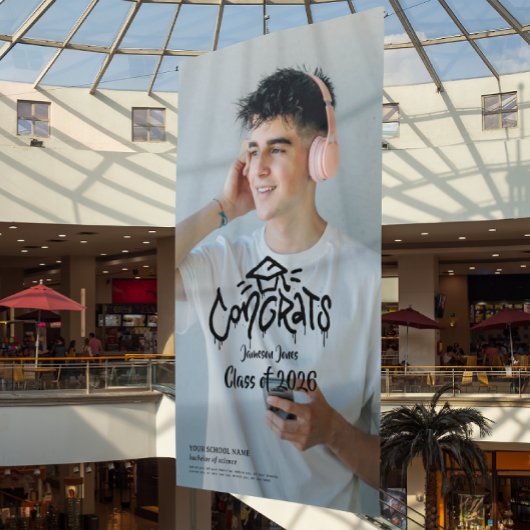 Graffiti Graduate | Custom Photo Graduation Sign Banner