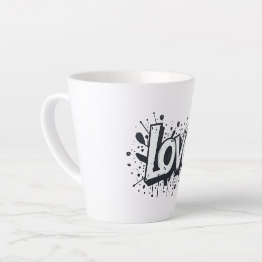 Graffiti Graffiti Monochrome Liebe Tag Milchtasse (Linke Ecke)