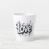 Graffiti Graffiti Monochrome Liebe Tag Milchtasse (Vorderseite)