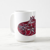 Graffiti Granatapfel Minimalistische Kunst Kaffeetasse (Vorderseite Links)