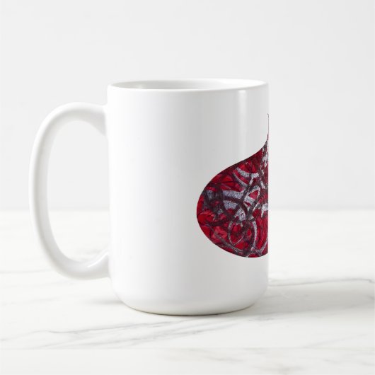Graffiti Granatapfel Minimalistische Kunst Kaffeetasse (Links)