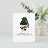 Graffiti Grenade Postkarte (Stehend Vorderseite)