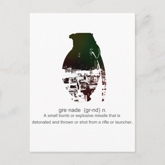 Graffiti Grenade Postkarte (Vorderseite)