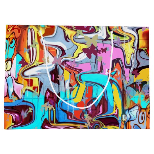 Graffiti Große Geschenktüte (Rückseite)