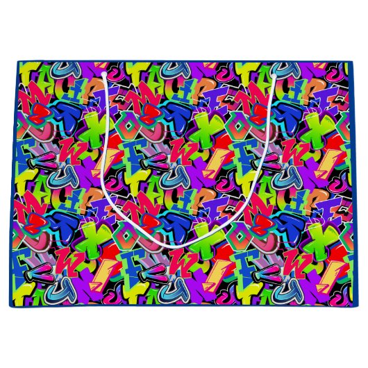 Graffiti Große Geschenktüte (Vorderseite)