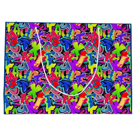 Graffiti Große Geschenktüte (Rückseite)
