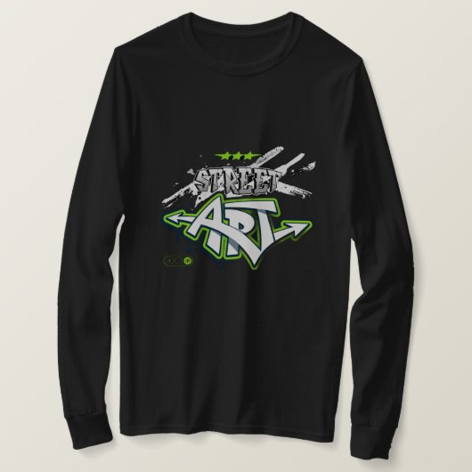 Graffiti Grün Design T-Shirt (Design vorne)