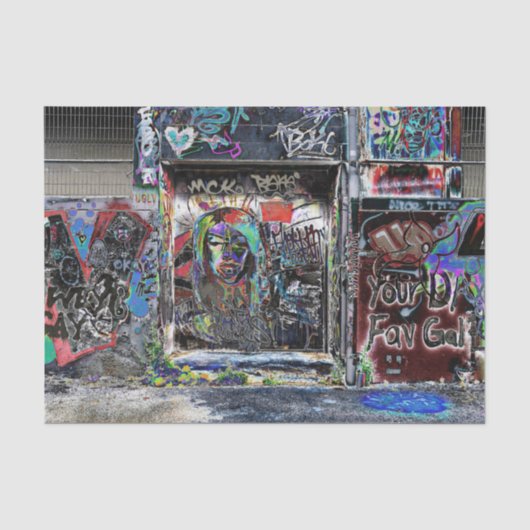 Graffiti Grunge Colorado Stadtmauer Seidenpapier (Vorderseite)