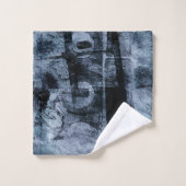 Graffiti Grunge gestrichen | Dunkle Marine und Den Badhandtuch Set (Waschlappen)