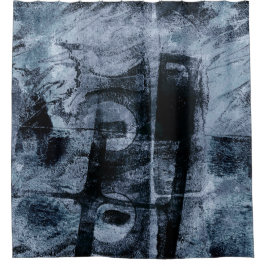 Graffiti Grunge gestrichen | Dunkle Marine und Den Duschvorhang