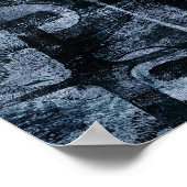 Graffiti Grunge gestrichen | Dunkle Marine und Den Poster (Ecke)