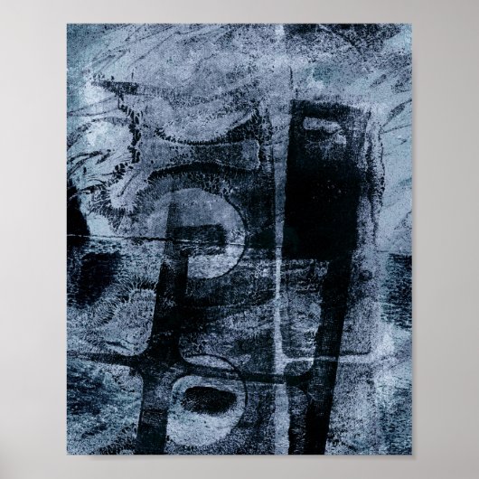 Graffiti Grunge gestrichen | Dunkle Marine und Den Poster (Vorne)