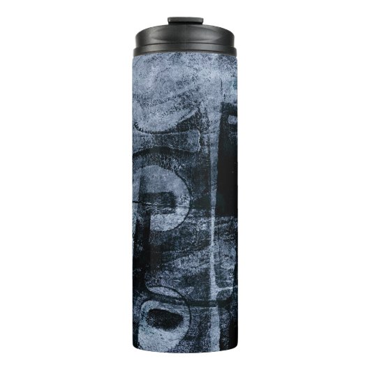 Graffiti Grunge gestrichen | Dunkle Marine und Den Thermosbecher (Vorderseite)