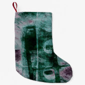 Graffiti Grunge gestrichen | Moody Plum Lila Green Kleiner Weihnachtsstrumpf (Vorderseite)