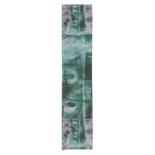 Graffiti Grunge gestrichen | Moody Plum Lila Green Kurzer Tischläufer (Vorderseite)