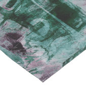 Graffiti Grunge gestrichen | Moody Plum Lila Green Kurzer Tischläufer (Ecke)