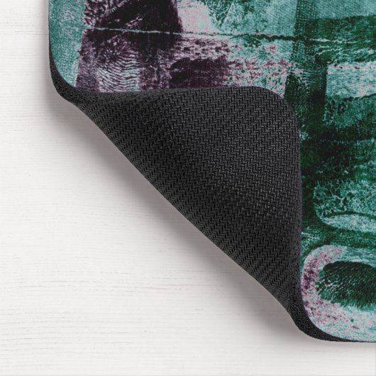 Graffiti Grunge gestrichen | Moody Plum Lila Green Mousepad (Ecke)