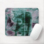 Graffiti Grunge gestrichen | Moody Plum Lila Green Mousepad (Mit Mouse)