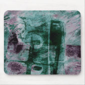 Graffiti Grunge gestrichen | Moody Plum Lila Green Mousepad (Vorne)