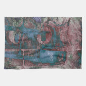 Graffiti Grunge gestrichen | Rost Blue Taupe Geschirrtuch (Horizontal)