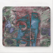 Graffiti Grunge gestrichen | Rost Blue Taupe Mousepad (Vorne)