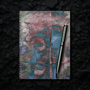 Graffiti Grunge gestrichen   Rost Blue Taupe Notizblock