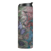 Graffiti Grunge gestrichen | Rost Blue Taupe Thermosbecher (Nach links gedreht)