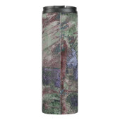 Graffiti Grunge gestrichen | Rost Blue Taupe Thermosbecher (Rückseite)