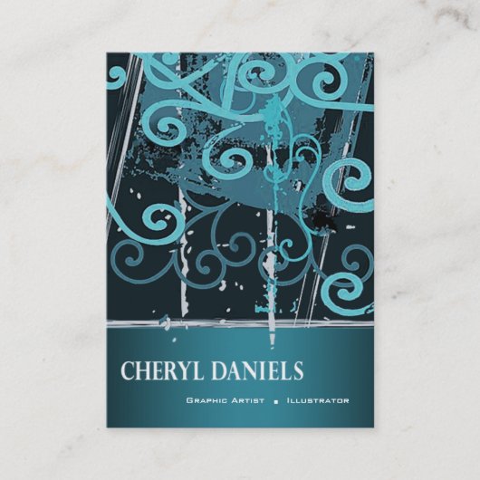 Graffiti Grunge Grafik-Künstler Illustrator Visitenkarte (Vorderseite)