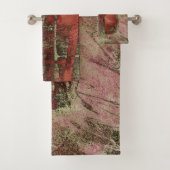 Graffiti Grunge Herbst Roter grüner Rost Rost Badhandtuch Set (Insitu)