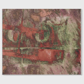 Graffiti Grunge Herbst Roter grüner Rost Rost Geschenkpapier (Flach)