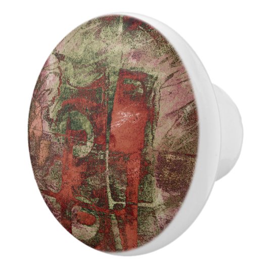 Graffiti Grunge Herbst Roter grüner Rost Rost Keramikknauf (Rechts)