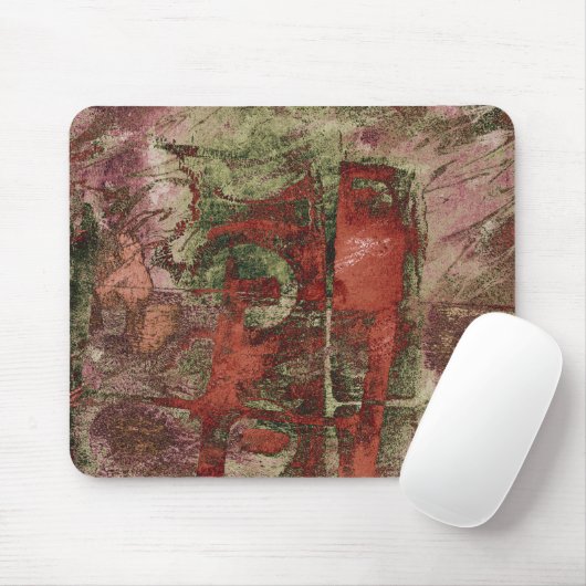 Graffiti Grunge Herbst Roter grüner Rost Rost Mousepad (Mit Mouse)