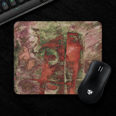 Graffiti Grunge Herbst Roter grüner Rost Rost Mousepad