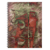 Graffiti Grunge Herbst Roter grüner Rost Rost Notizblock (Vorderseite)