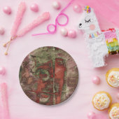 Graffiti Grunge Herbst Roter grüner Rost Rost Pappteller (Party)