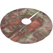 Graffiti Grunge Herbst Roter grüner Rost Rost Polyester Weihnachtsbaumdecke (Schrägansicht)