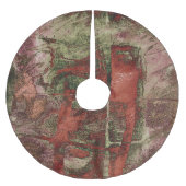 Graffiti Grunge Herbst Roter grüner Rost Rost Polyester Weihnachtsbaumdecke (Vorderseite)